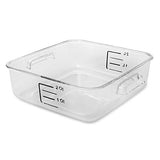 Rubbermaid Commercial Products Plastic Space Saving Square Food Storage Container