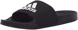 adidas unisex child Adilette Shower Sandal, Black/White/Black, 10 Toddler US