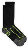 Fruit of the Loom Boys' 6-Pair Half Cushion Crew Socks (Medium, Black)