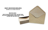 Kraft Paper Envelopes for Baby Shower, Birthday Party, and Wedding