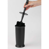 mDesign Compact Freestanding Plastic Toilet Bowl Brush and Holder for Bathroom Storage