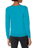 Hanes Women's V-Notch Pullover Fleece Sweatshirt, Bold Blue Heather, Small