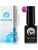No Wipe Gel Top Coat Premium shining soak off TP Non-Wipe Gel Top Coat 15 ml per bottle. (4 pack)