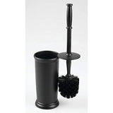 mDesign Compact Freestanding Plastic Toilet Bowl Brush and Holder for Bathroom Storage