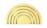 Wooden rainbow stacking toy Building blocks Stacking puzzle Rainbow tunnel