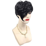 FCHW Black Short Hair Wigs For Black Women Synthetic Short women's Wigs With Bang Wig African American Women Wigs (FCHW-NZ-14489)