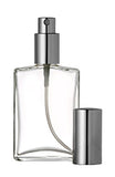 Riverrun Perfume Atomizer, Empty Refillable Glass Bottle, Silver Sprayer 3.4 oz 100ml (Set of 2)