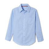 French Toast Boys' Long Sleeve Classic Dress Shirt (Standard & Husky), Light Blue, 2T
