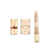 Rose Gold Safety Razor with Travel Case, DREZUR Double Edge Razor (Includes 5 Razor Blades), Safety Razor Women and Men Texture Handle for Comfortable Grip