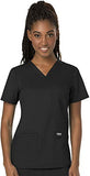 CHEROKEE Women's V-Neck Top, Black, XX-Small