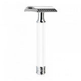 Closed Comb Safety Razor - White and Chrome (R102) razor by Muhle