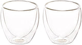 Bodum Pavina Glass, Double-Wall Insulated Glass, Clear, 2.5 Ounce, .08 Liter Each