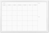 U Brands Magnetic Dry Erase Calendar Board, 20 x 30 Inches, White Wood Frame