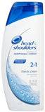 Head & Shoulders Classic Clean 2-in-1 Dandruff Shampoo + Condtiioner, 23.7 oz (Quantity of 3)