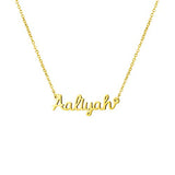Big Initial Name Necklace Gold Plated Best Friend Jewelry Girls Women Gift