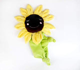 Sunflower Baby Shower Gift Plush, Personalized Sunflower Baby Blanket, Flower Lovey