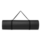 Gaiam Essentials Thick Yoga Mat Fitness and Exercise Mat With Easy-Cinch Yoga Mat