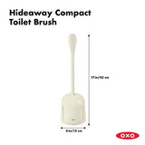 OXO Good Grips Hideaway Compact Toilet Brush - Biscuit