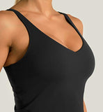 Women’s Longline Sports Bra Wirefree Padded Medium Support Yoga Bras Gym