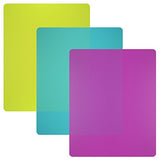 Flexible Plastic Cutting Board Mats set, Colorful Kitchen Cutting Board Set of 3