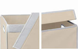 Simple Houseware Double Laundry Hamper with Lid and Removable Laundry Bags, Beige