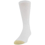 Gold Toe Men's 656S Cotton Crew Athletic Sock MultiPairs, White (6 pairs), Shoe