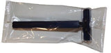 New World Imports RAZ2B Twin Blade Razor, Stainless Steel, Clear Removable Safety Cap, One-Piece Navy Handle, Individually Wrapped in Polybag (Pack of 500)