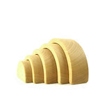 Wooden rainbow stacking toy Building blocks Stacking puzzle Rainbow tunnel