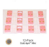 Studex Sterilized Piercing Earrings * Ear Stud * Mini * Gold * April * 12 Pair Individually Packaged