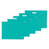 Amazon Basics Hanging Folders, Letter Size, Aqua, 25-Pack