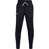 Under Armour Boys' Brawler Tapered Training Pants, Black (001)/White, Youth X-Small