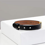 Personalized Leather Mens Bracelet Gift Personalized Gift for Him Genuine Leather