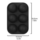 6 Holes Silicone Mold for Chocolate, Baking Mold for Making Hot Chocolate Bomb,Cake