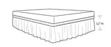 Biscaynebay Wrap Around Bedskirts with Adjustable Elastic Belts, Elastic Dust Ruffles