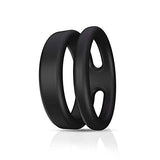 Silicone Dual Penis Ring, Premium Stretchy Longer Harder Stronger Erection Cock Ring