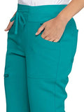 HeartSoul Break On Through Low Rise Scrub Jogger Pant, HS030, XXS, Teal Blue