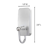 Command Bath Hook, Small, Satin Nickel, 1-Hook, 2-Small Water-Resistant Strips