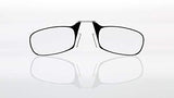 ThinOptics Universal Pod Rectangular Reading Glasses, Black Frames/White Case, 1 x + 1