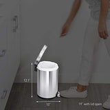simplehuman 4.5 Liter / 1.2 Gallon, Round Bathroom Step Trash Can, Brass Stainless Steel