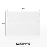 LUXPaper A7 Invitation Envelopes for 5 x 7 Cards in 80 lb. Bright White