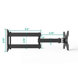 WALI TV Wall Mount Articulating LCD Monitor Full Motion 15 inch Extension Arm Tilt Swivel