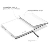 Paperage Lined Journal Notebook, Hard Cover, Medium 5.7 x 8 inches, 100 gsm