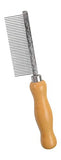 Redecker Stainless Steel Metal Comb with Varnished Wooden Handle, 7-1/8-Inches