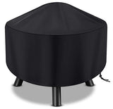 Fire Pit Cover Round for Fire Pit 22 Inch - 34 Inch Heavy Duty Outdoor Firepit Cover Full