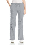 CHEROKEE Women's Workwear Core Stretch Drawstring Cargo Scrubs Pant, Grey