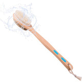 IDENTILShower Brush, Shower Back Cleaning Scrubber with Long Wooden Handle
