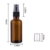 2oz Small Amber Glass Spray Bottles for Essential Oils, Empty Fine Mist Spray