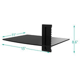 WALI CS201-1 Floating Wall Mounted Shelf with Strengthened Tempered Glasses