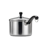 Farberware Classic Stainless Steel Sauce Pan/Saucepan with Lid, 1 Quart, Silver,50000