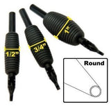 15 Pack / 18 Round (18R) Tip 1/2" Disposable Tubes/Rubber Grip/Tattoo Disposable Tube